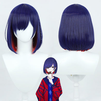 KAMITSUBAKI VTuber Rim Cosplay Wigs Kamitsubaki Blue Red Gradient Hair