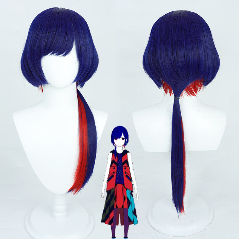 KAMITSUBAKI VTuber Rim Cosplay Wigs Kamitsubaki Blue Red Gradient Hair