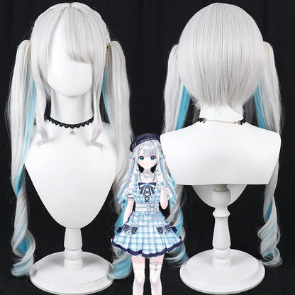 Kaga Sumire Cosplay Wigs VSPO! Vtuber Split Ponytail Wigs
