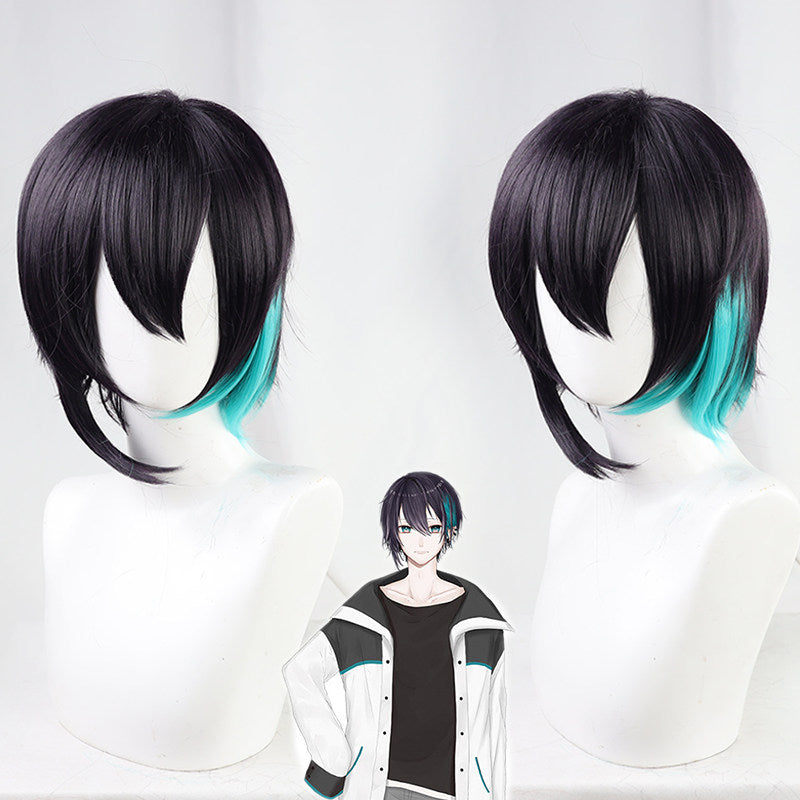 Kai Mayuzumi Cosplay Wigs NIJISANJI VTuber Black Purple Wigs
