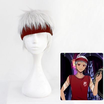 Kalim Al-Asim Cosplay Wigs Silver White Disney Twisted-Wonderland