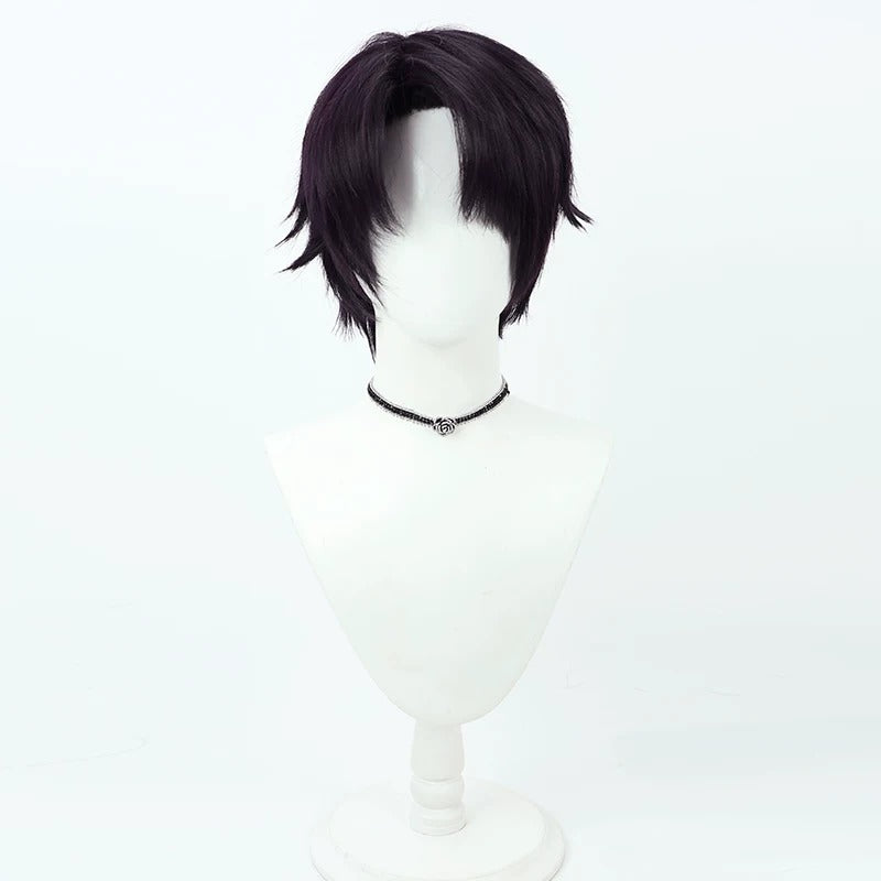 Kenmochi Toya Cosplay Wigs NIJISANJI VTuber Dark Purple Wigs