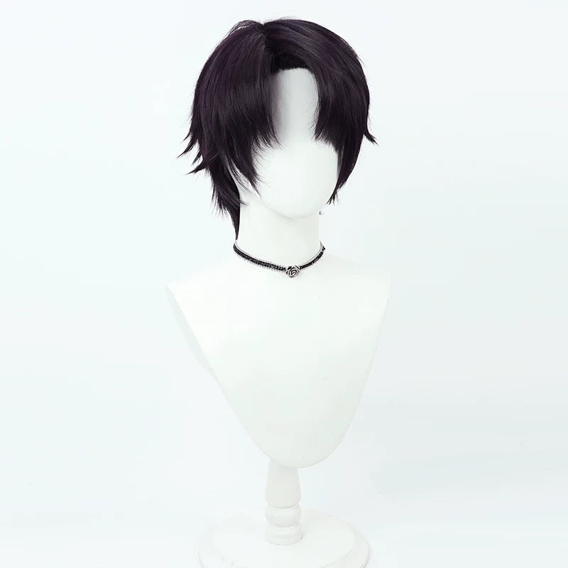 Kenmochi Toya Cosplay Wigs NIJISANJI VTuber Dark Purple Wigs