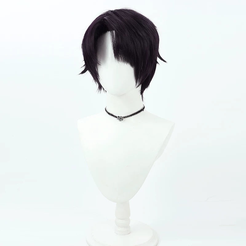 Kenmochi Toya Cosplay Wigs NIJISANJI VTuber Dark Purple Wigs
