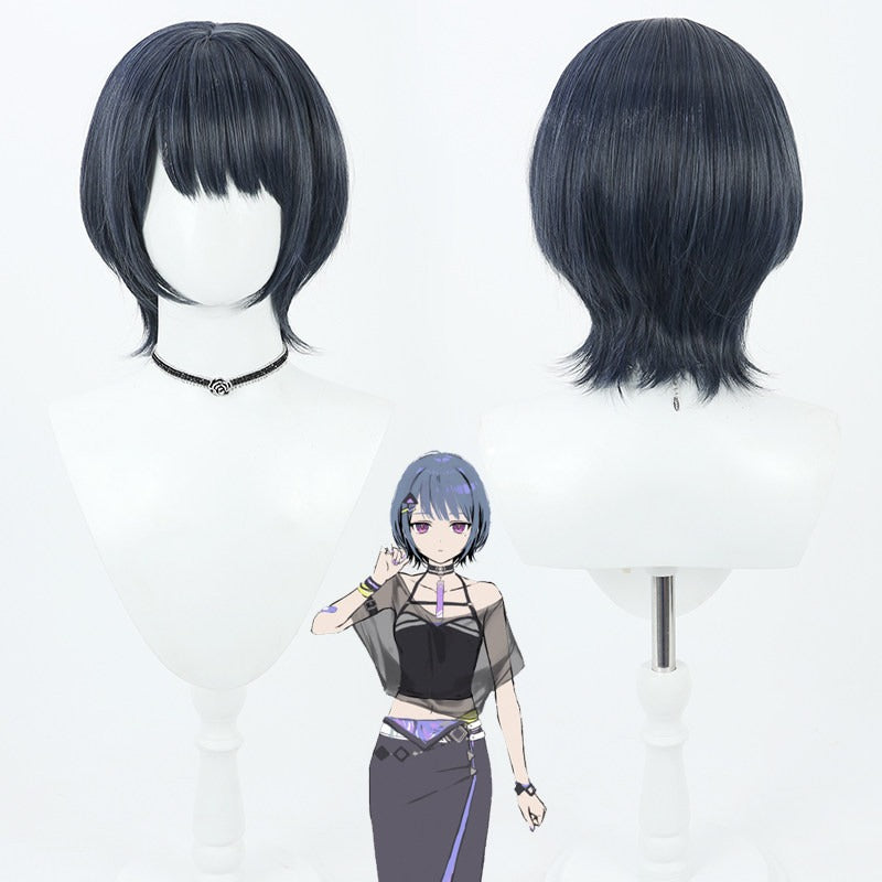 Koshimizu Toru Cosplay Wigs NIJISANJI VTuber Dark Blue Wigs