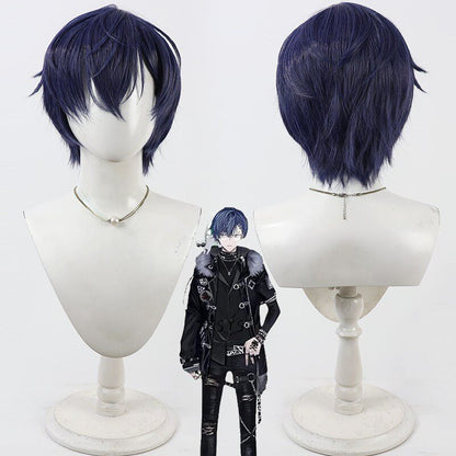 Koyanagi Rou Cosplay Wigs Dark Blue Wigs NIJISANJI VTuber