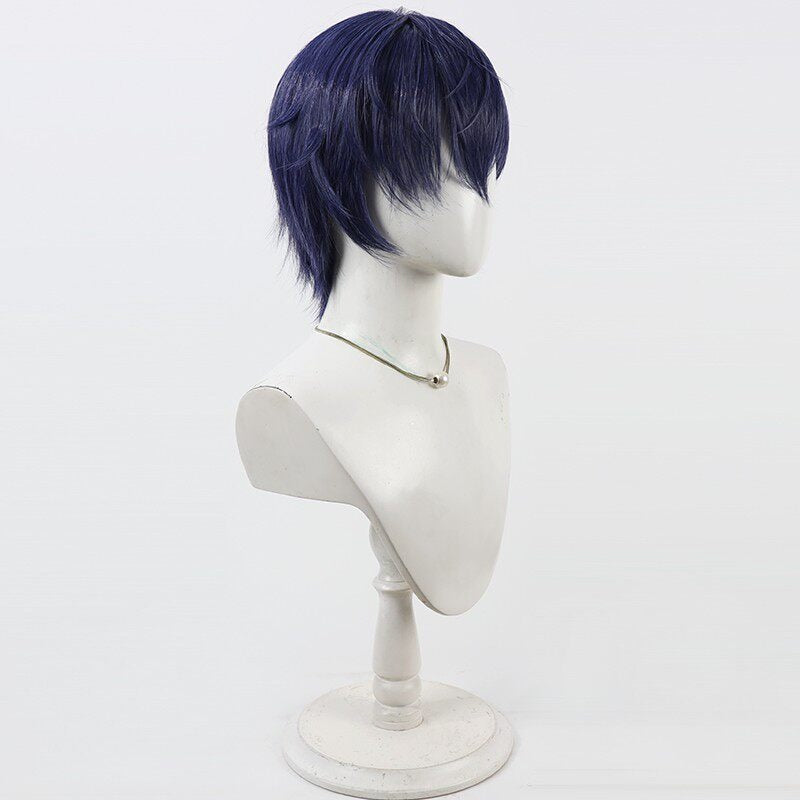 Koyanagi Rou Cosplay Wigs Dark Blue Wigs NIJISANJI VTuber