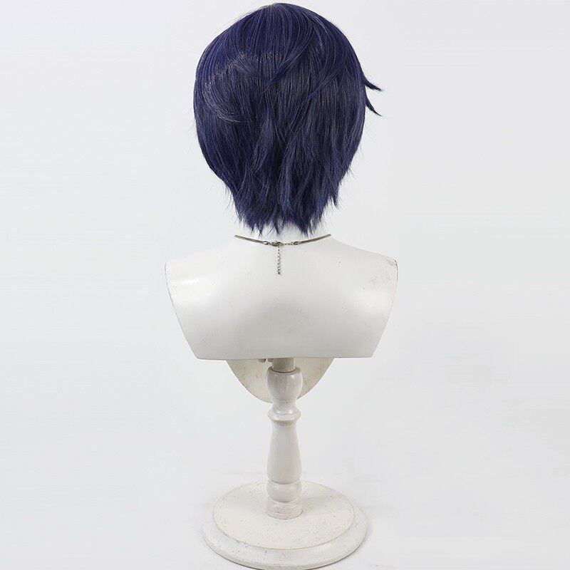 Koyanagi Rou Cosplay Wigs Dark Blue Wigs NIJISANJI VTuber