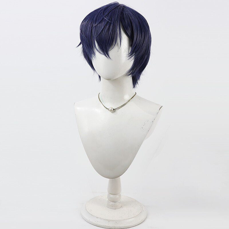 Koyanagi Rou Cosplay Wigs Dark Blue Wigs NIJISANJI VTuber