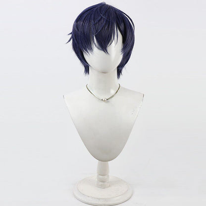 Koyanagi Rou Cosplay Wigs Dark Blue Wigs NIJISANJI VTuber