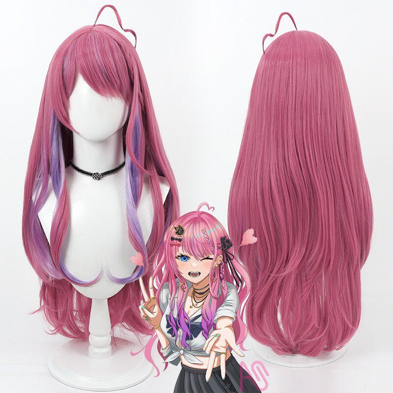 Cosplay Wigs Ozora Subaru Black Wigs Hololive Virtual YouTuber