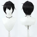 Kuzuha Cosplay Wigs NIJISANJI Black Hair Slight Flip Style