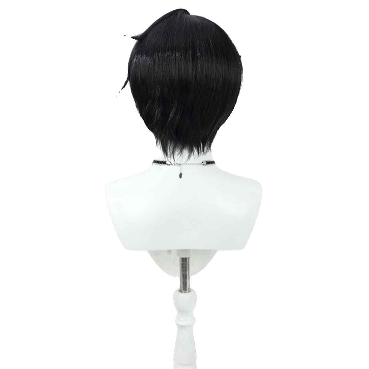 Kuzuha Cosplay Wigs NIJISANJI Black Hair Slight Flip Style