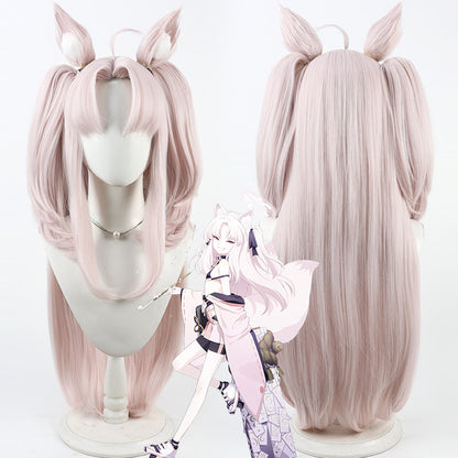 Kuzunoha Cosplay Wigs Split Ponytail Blue Archive