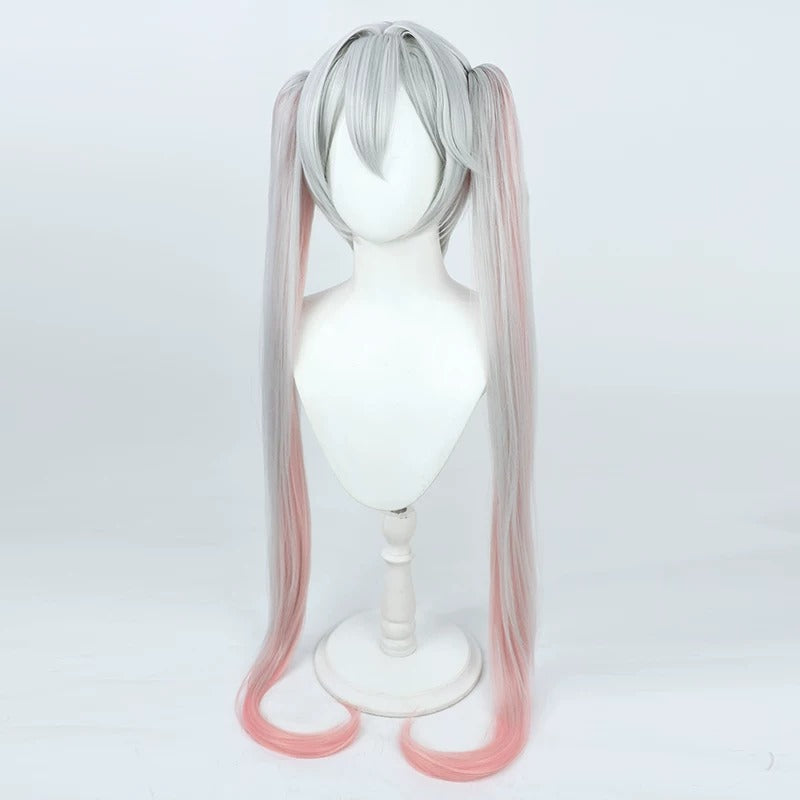 Lam Cosplay Wigs Girls- Frontline: Neural Cloud Silver-gray fading into pink