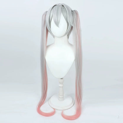 Lam Cosplay Wigs Girls- Frontline: Neural Cloud Silver-gray fading into pink