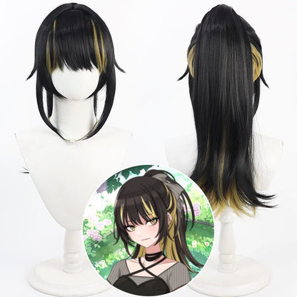 Luca Ikaruga Cosplay Wigs Split High Ponytail Wigs Shiny Colors