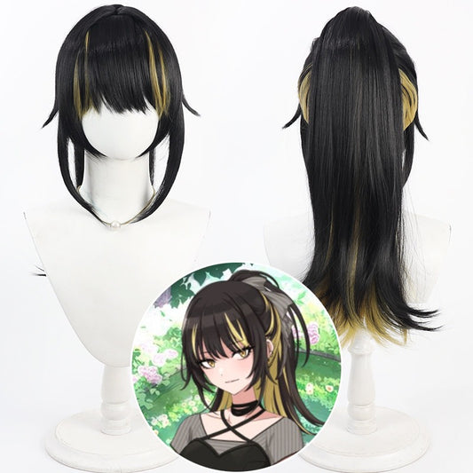 Luca Ikaruga Cosplay Wigs Split High Ponytail Wigs Shiny Colors