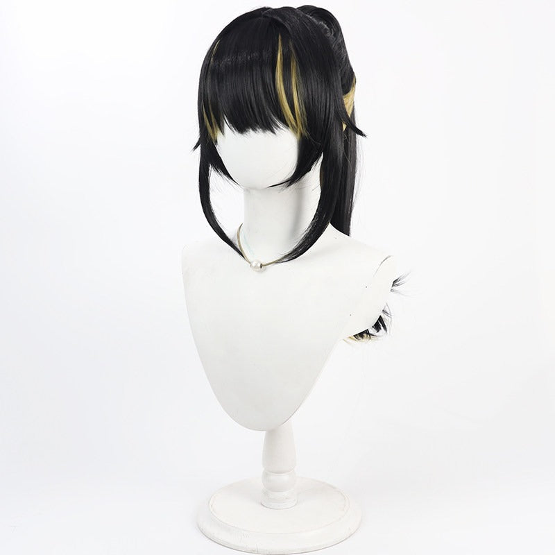 Luca Ikaruga Cosplay Wigs Split High Ponytail Wigs Shiny Colors