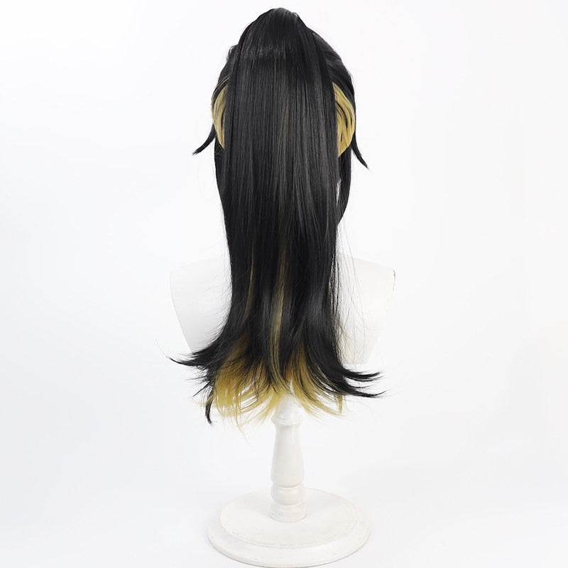 Luca Ikaruga Cosplay Wigs Split High Ponytail Wigs Shiny Colors