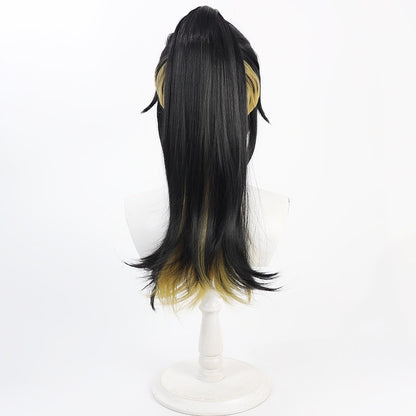 Luca Ikaruga Cosplay Wigs Split High Ponytail Wigs Shiny Colors