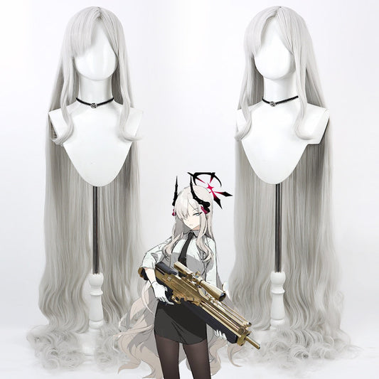 Makoto Hanuma Cosplay Wigs Blue Archive Silver Wigs