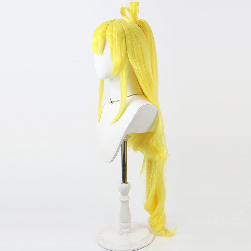 Mana Aida Cosplay Wigs Cure Heart DokiDoki! Precure Yellow Split Ponytail Wigs