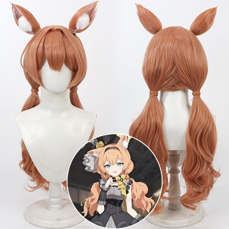 Mari Iochi Cosplay Wigs Twin Braids Curly Wigs Blue Archive