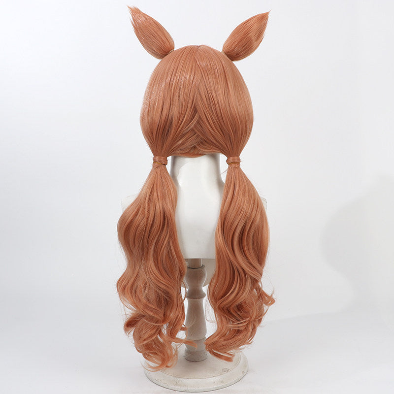 Mari Iochi Cosplay Wigs Twin Braids Curly Wigs Blue Archive