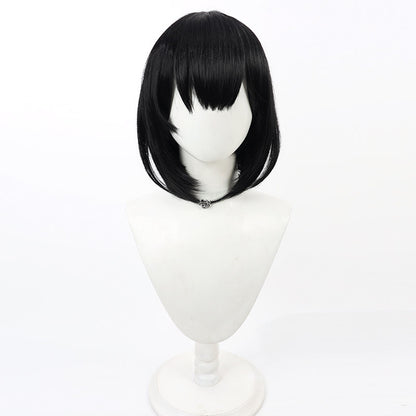 Mashiro Shizuyama Cosplay Wigs Black Bob Wigs Blue Archive