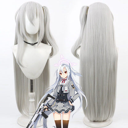 Morizuki Suzumi Cosplay Wigs Split Ponytail Wigs Blue Archive