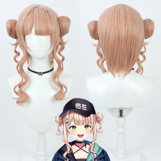 NIJISANJI Roco Kaburaki Cosplay Wigs Double Buns Wigs