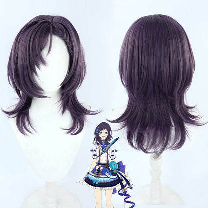 NIJISANJI VTuber Aiba Uiha Cosplay Wigs Grey Purple Wigs