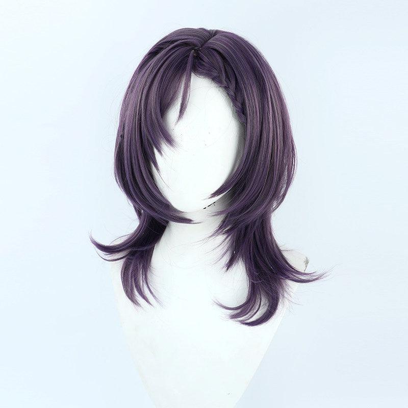 NIJISANJI VTuber Aiba Uiha Cosplay Wigs Grey Purple Wigs