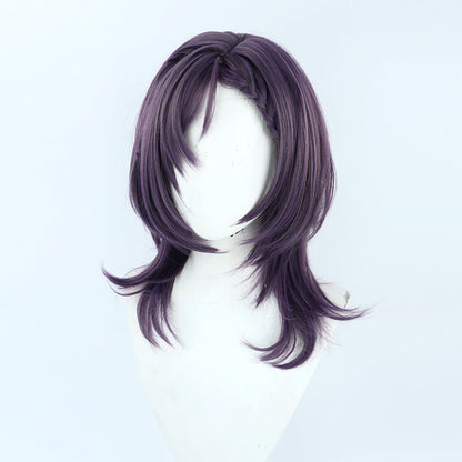 NIJISANJI VTuber Aiba Uiha Cosplay Wigs Grey Purple Wigs