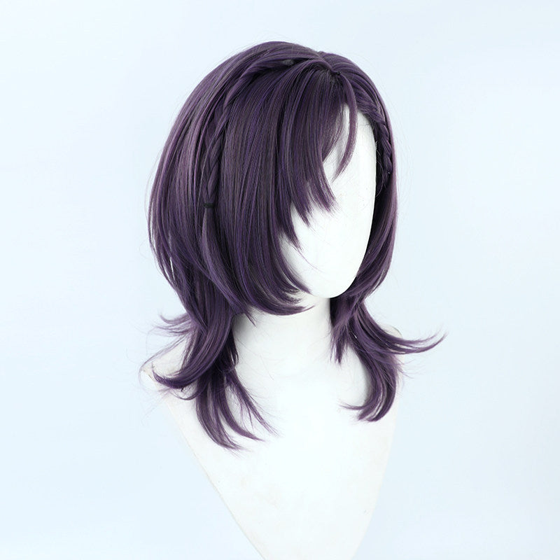 NIJISANJI VTuber Aiba Uiha Cosplay Wigs Grey Purple Wigs