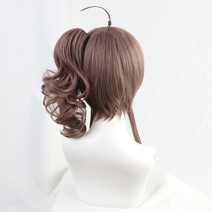 Natsuiro Matsuri Cosplay Wigs Hololive VTuber Curly Ponytail Wigs