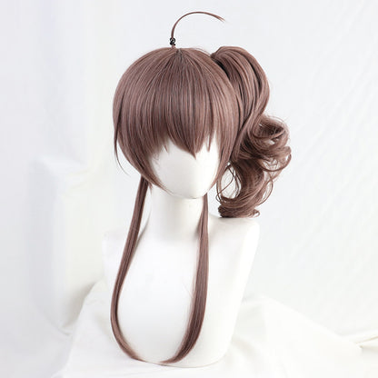 Natsuiro Matsuri Cosplay Wigs Hololive VTuber Curly Ponytail Wigs