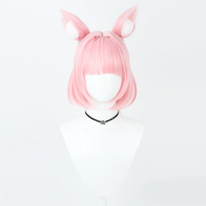 Nicole Cosplay Wigs Blue Archive Pink Mini Split Ponytail Wigs