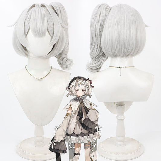 Nina Cosplay Wigs Split Ponytail Indie VTuber Silver Wigs