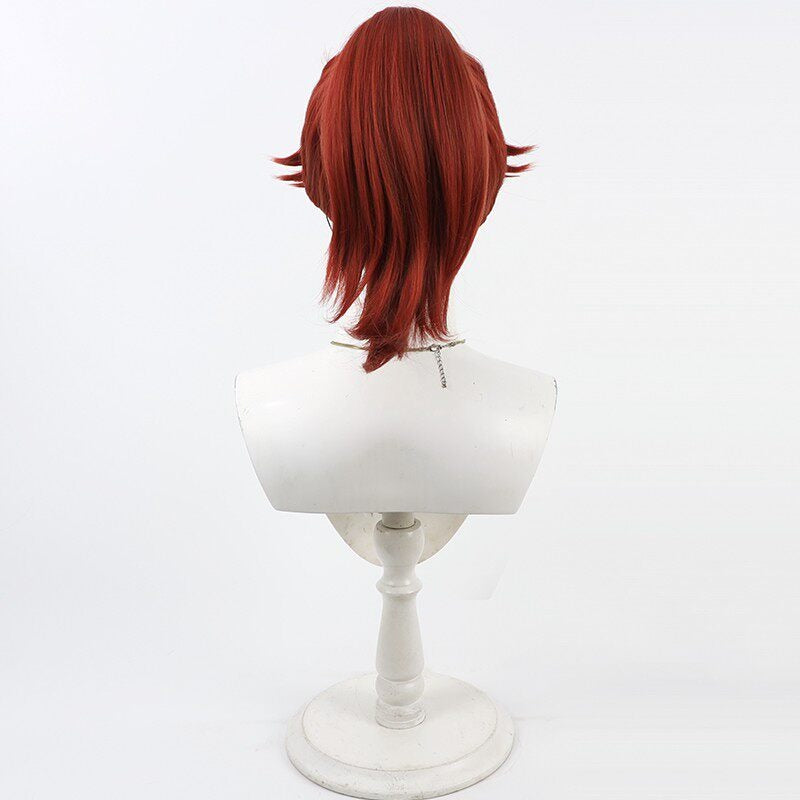Ninjaboy Rantaro Cosplay Wigs Takiyaehmaru Taira Wine Red Wigs