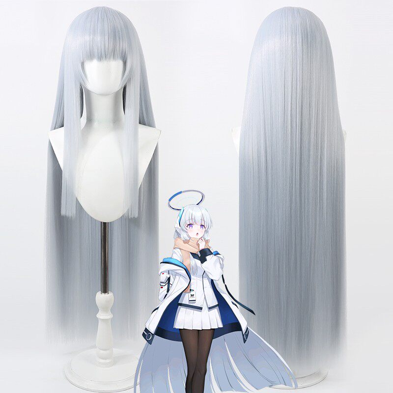 Noa Ushio Cosplay Wigs Blue Archive Light Blue Wigs