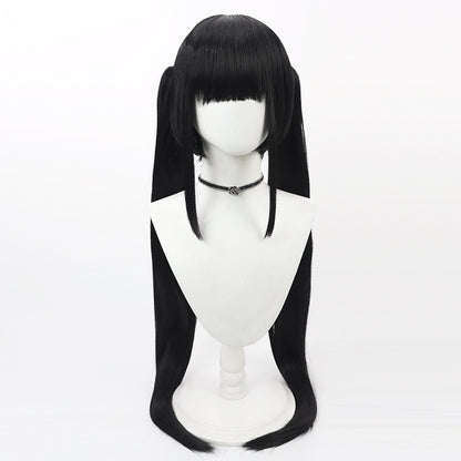 Noshiro Cosplay Wigs Blue Archive Black Twin Ponytail Wigs