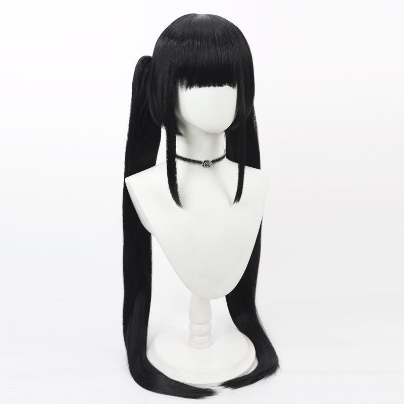 Noshiro Cosplay Wigs Blue Archive Black Twin Ponytail Wigs