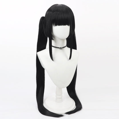 Noshiro Cosplay Wigs Blue Archive Black Twin Ponytail Wigs