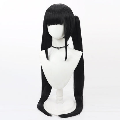 Noshiro Cosplay Wigs Blue Archive Black Twin Ponytail Wigs