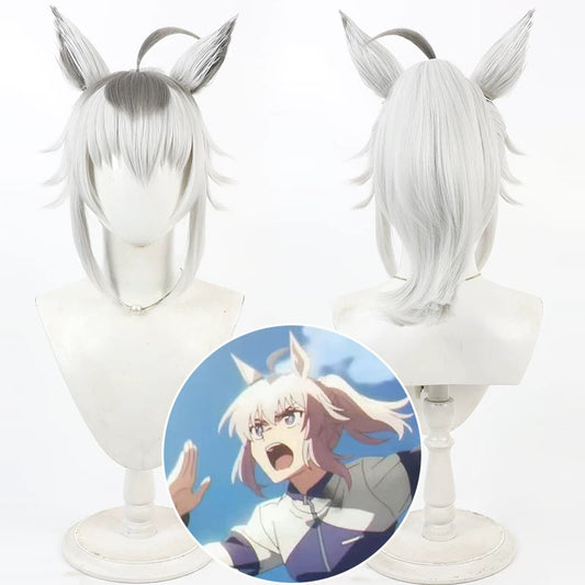 Oguri Cap Cosplay Wigs Umamusume: Pretty Derby High Ponytail Ears Tail