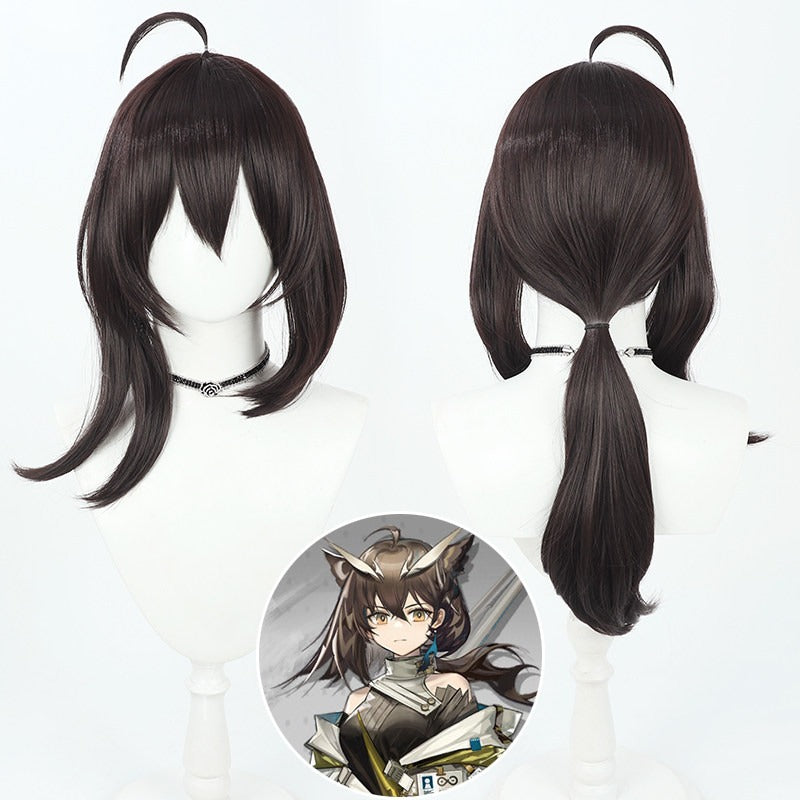 Olivia Silence Cosplay Wigs Brown Long Wigs Arknights