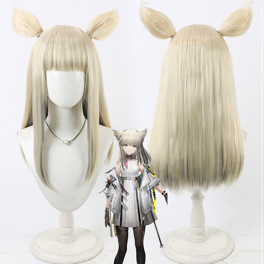 Perlica Arknights: Endfield Cosplay Wigs Off White Ears Gradient Wigs