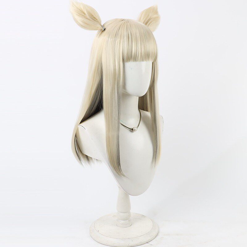 Perlica Arknights: Endfield Cosplay Wigs Off White Ears Gradient Wigs